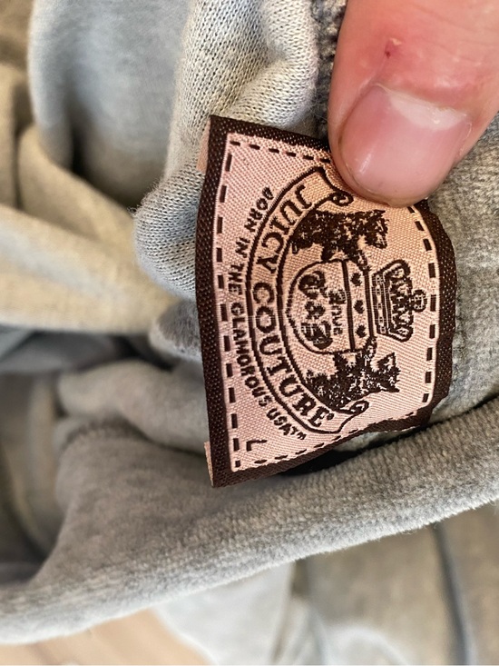 Juicy Couture Pants - Juicy Couture Gray Hoodie with Pink Logo Tag